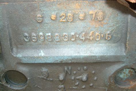 Factory Repair Manuals;. . Dodge 360 casting numbers